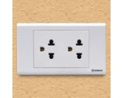Ổ cắm đôi 3 chấu 16A