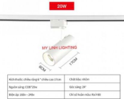 ĐÈN RỌI RAY CAO CẤP VỎ ĐEN 20W MỸ LINH
