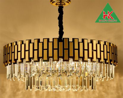Đèn chùm pha lê kiểu viên gạch