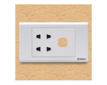 Ổ cắm đôi 2 chấu 16A với 1 lỗ
