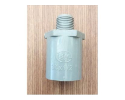 NỐI RÚT RĂNG NGOÀI 21/34 DÀY PVC BM