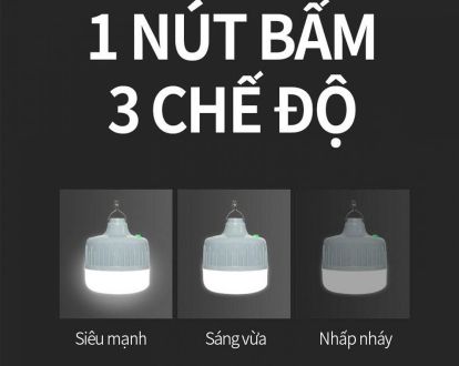 BÓNG ĐÈN LED SẠC TÍCH ĐIỆN XÁM JG 406 MỸ LINH
